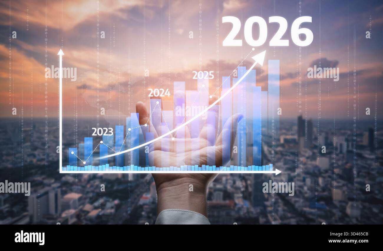 This image features a hand holding a transparent bar graph illustrating ...