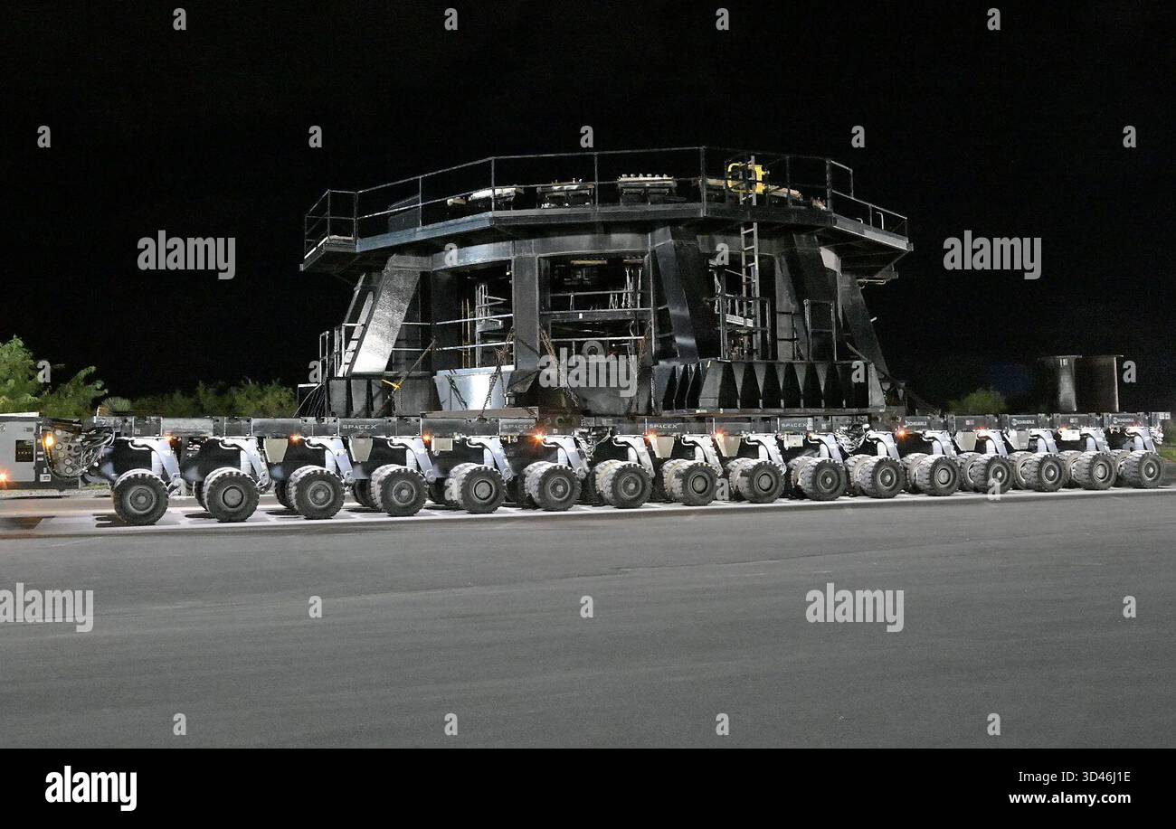 Cryogenic testing equipment is moved from the SpaceX production ...