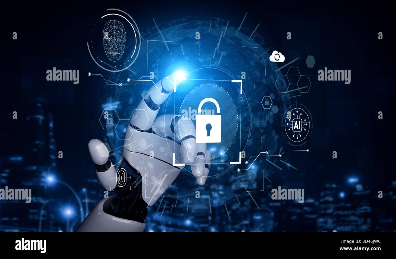 AI monitoring cybersecurity, verifying biometric access, analyzing ...