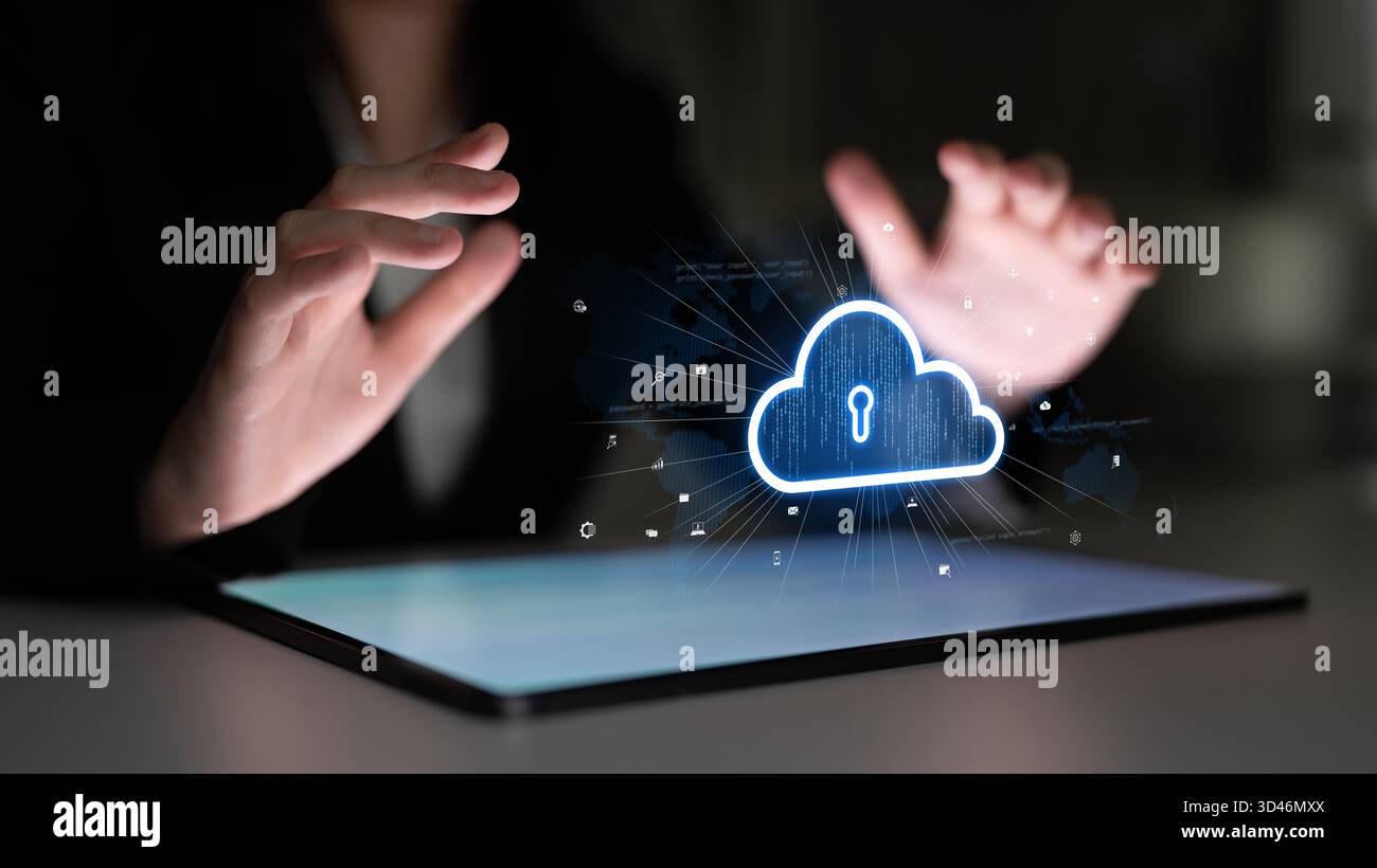 Cloud computing enables digital growth with secure data storage, scalable infrastructure, and strategic cloud-based business solutions. Latch Stock Photo