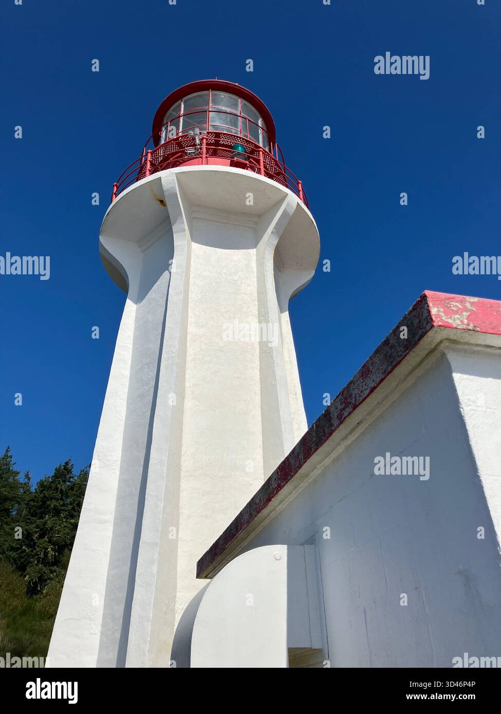 Sheringham Point Lighthouse, Shirley, Vancouver Island, British Columbia, Canada - Smartphone Captured Stock Image