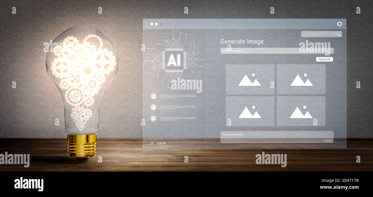 Algorithm Image Generation AI image generator interface enables image, AI, and generator process ...
