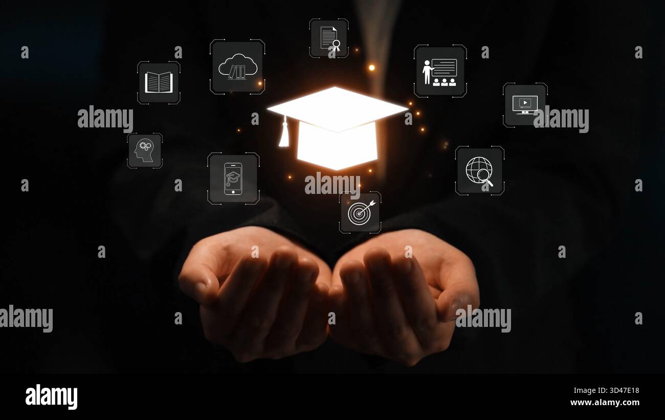 Online learning system combining digital education, e-learning, and ...