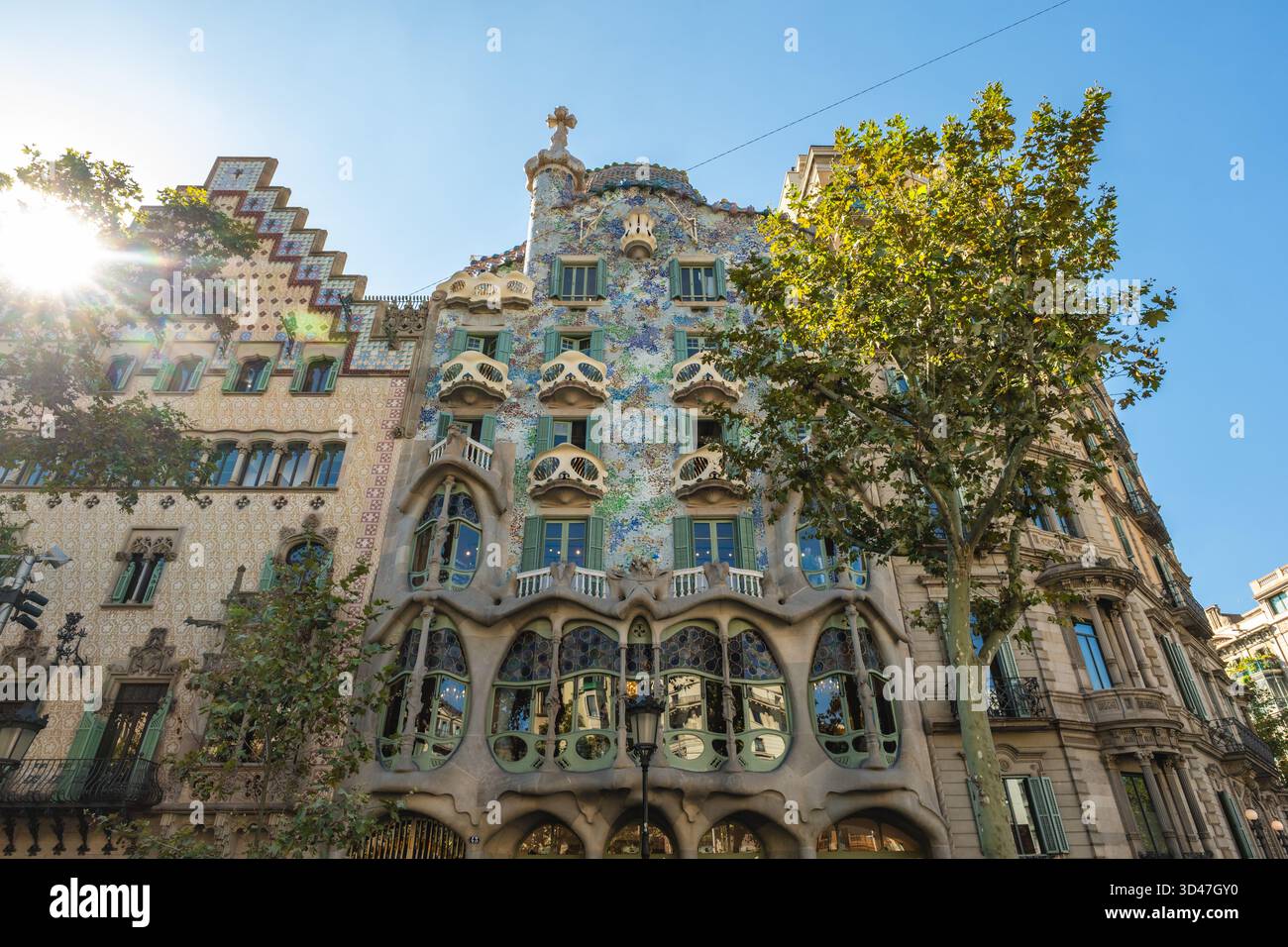 October 28, 2025: Casa Batllo, previous called House of bones, a building in the center of Barcelona, Spain designed by Antoni Gaudi. It was became an Stock Photo