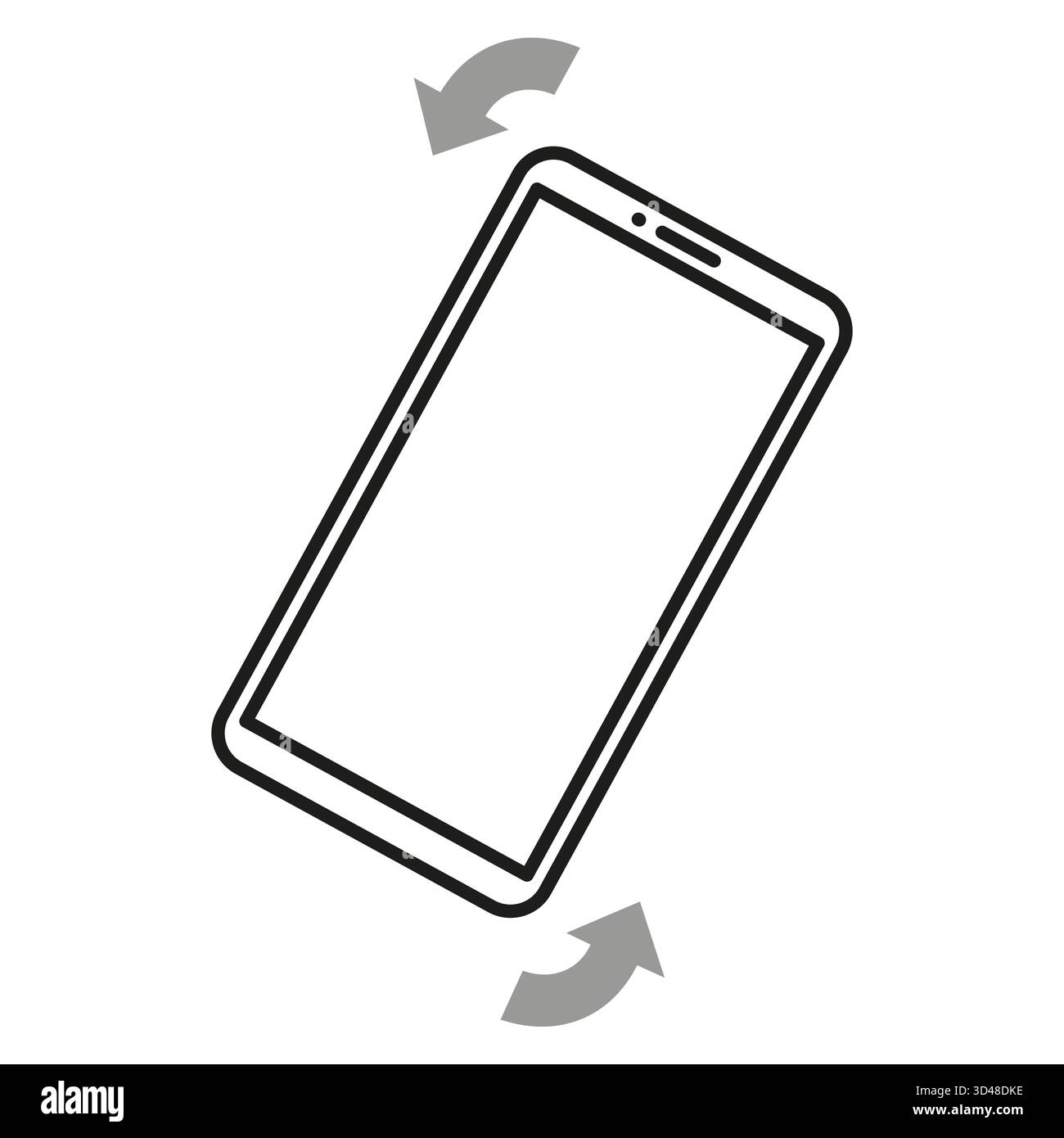 Mobile phone rotation. Screen turn Vector. Device orientation icon. Display spin symbol. Stock Vector