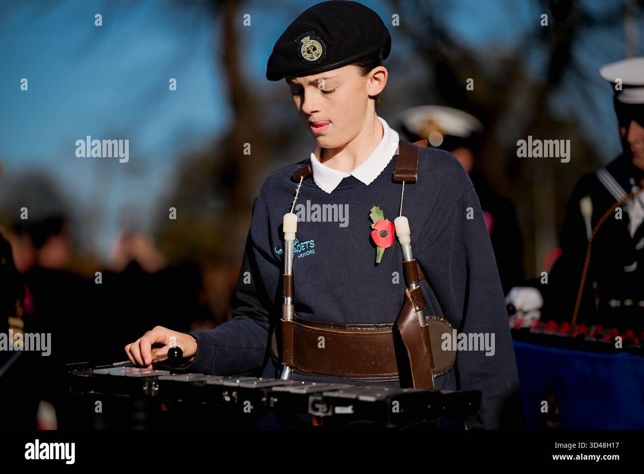 The parade arrives at the Cenotaph. The annual Remembrance Sunday ...