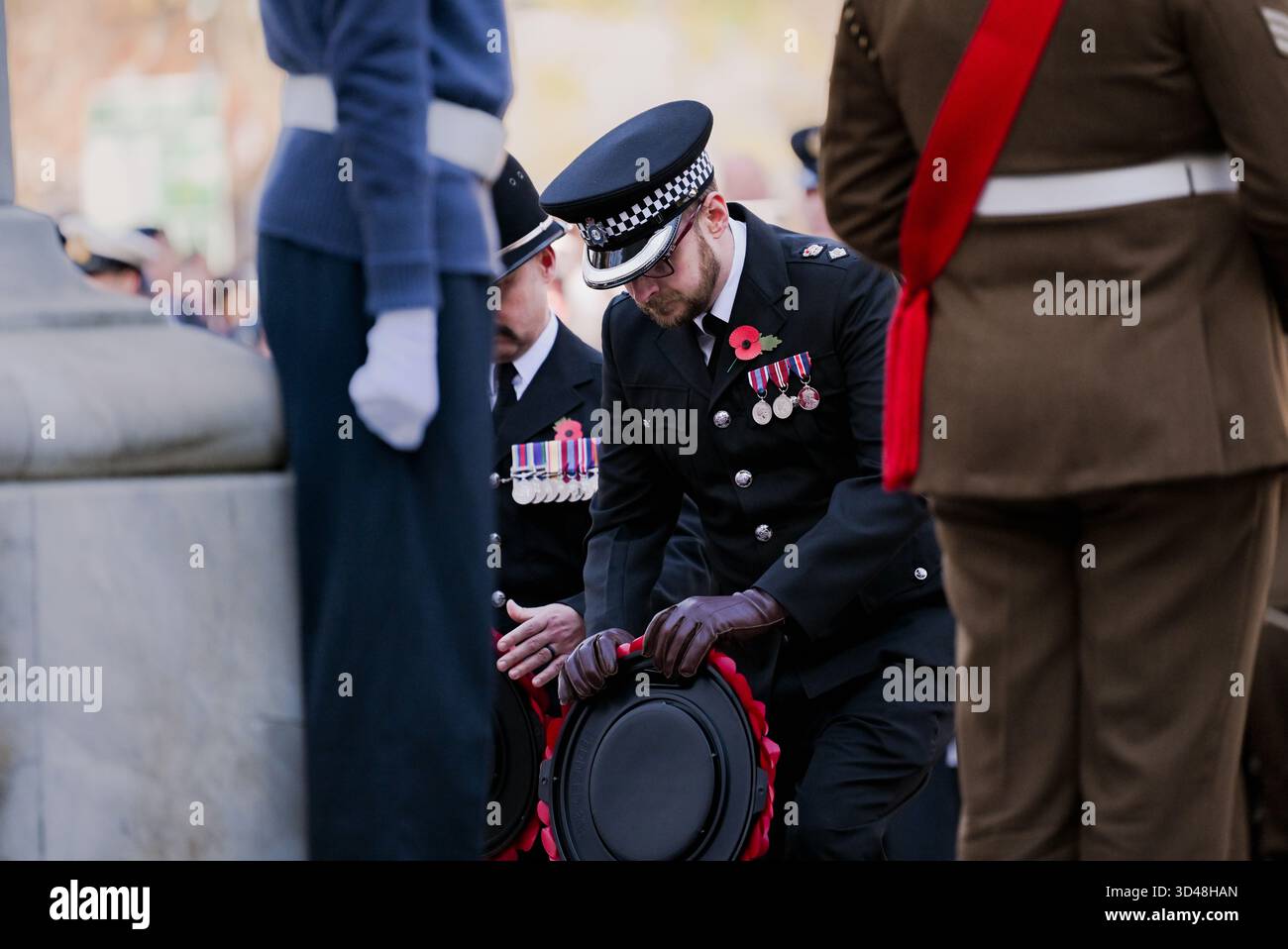 The annual Remembrance Sunday service held at Grimsby Cenotaph. 9th ...