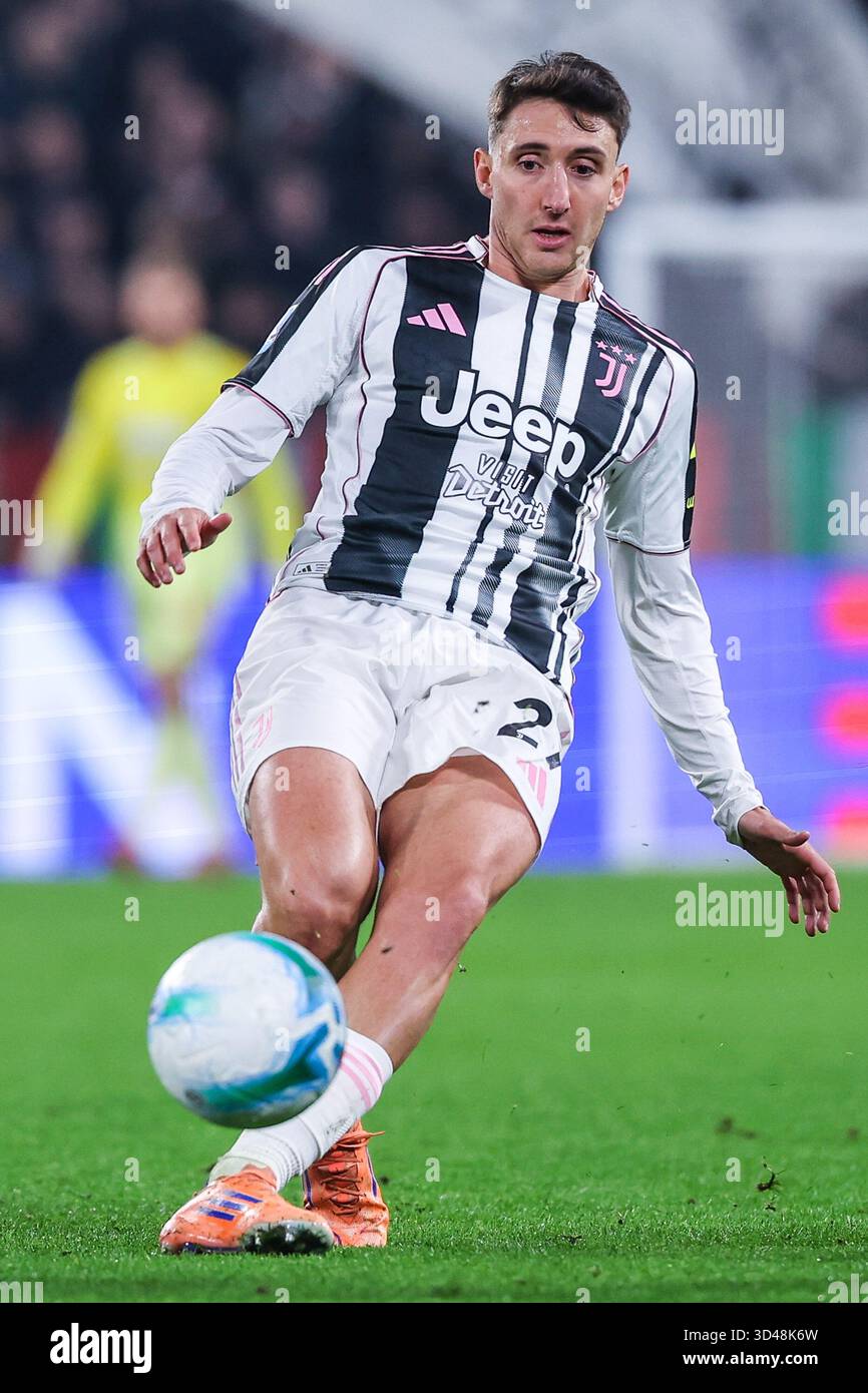 Andrea cambiaso of juventus fc seen in action during serie a football match between juventus fc and torino fc at allianz stad Andrea cambiaso of juventus fc seen in action during serie a football match between juventus fc and torino fc at allianz stad