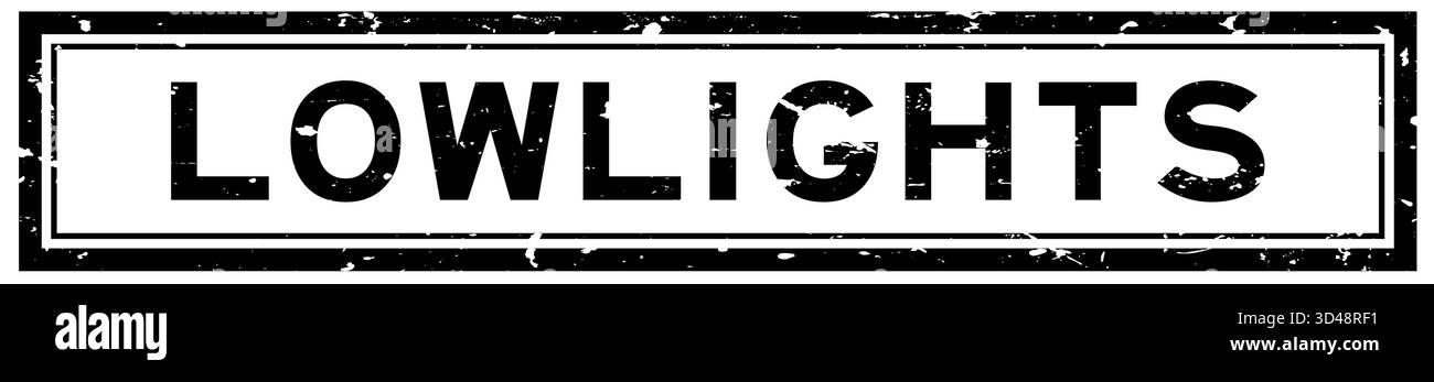 Grunge black lowlights word square rubber seal stamp on white ...