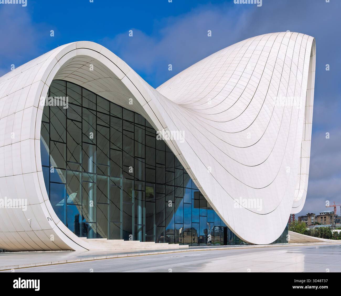 Heydar Aliyev Center, Baku, Azerbaijan. Zaha Hadid's iconic fluid white ...