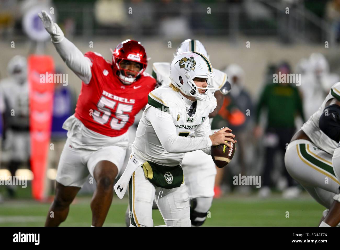 Fort Collins Rams Fort Collins, United States. 8 November, 2025. Jackson Brousseau #7 of ...