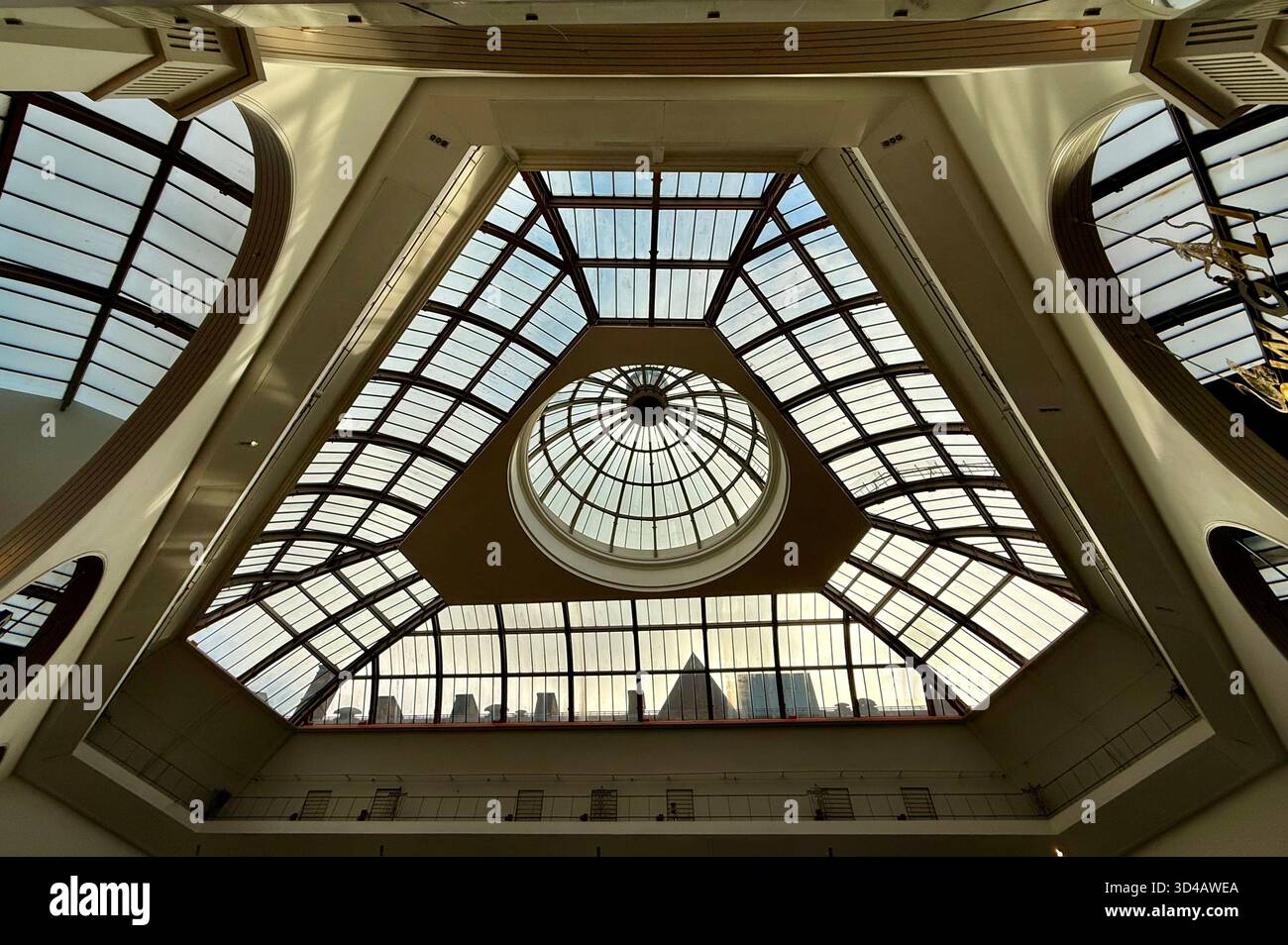 Domed roof of Corn Exchange in Exchange Square in Manchester City centre - Smartphone Captured Stock Image