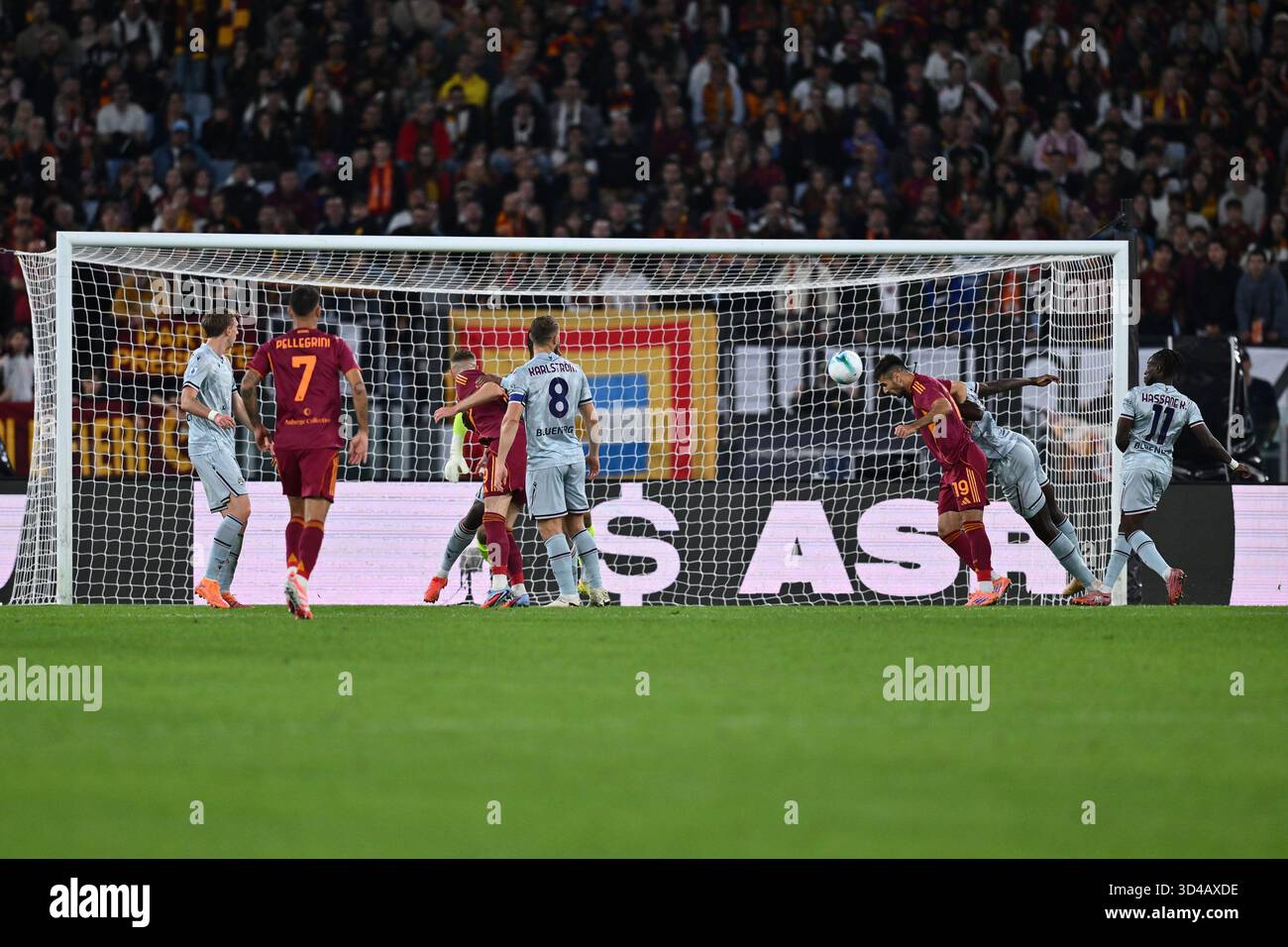 Zeki Celik of A.S. Roma is in action during the 11th day of the Serie A ...