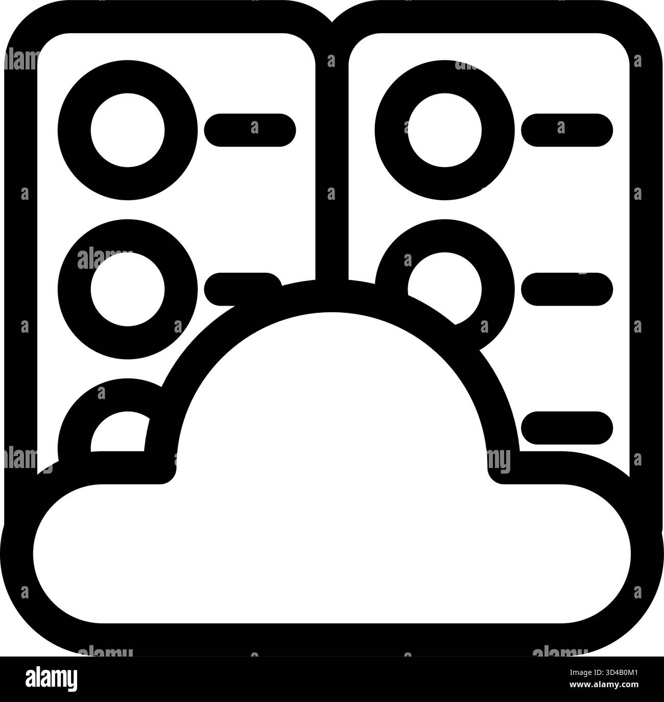 This icon represents secure cloud data storage- ideal for websites- apps- and presentations related to cloud computing- AI- and decentralized systems. Stock Vector