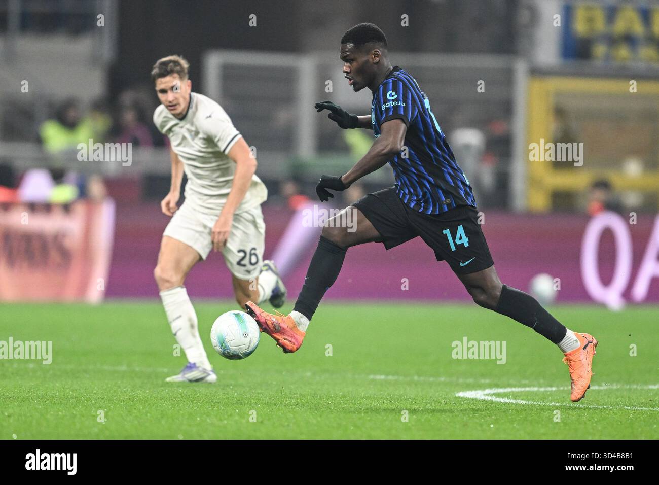 Ange-Yoan Bonny in action during the Italian Serie A football match ...