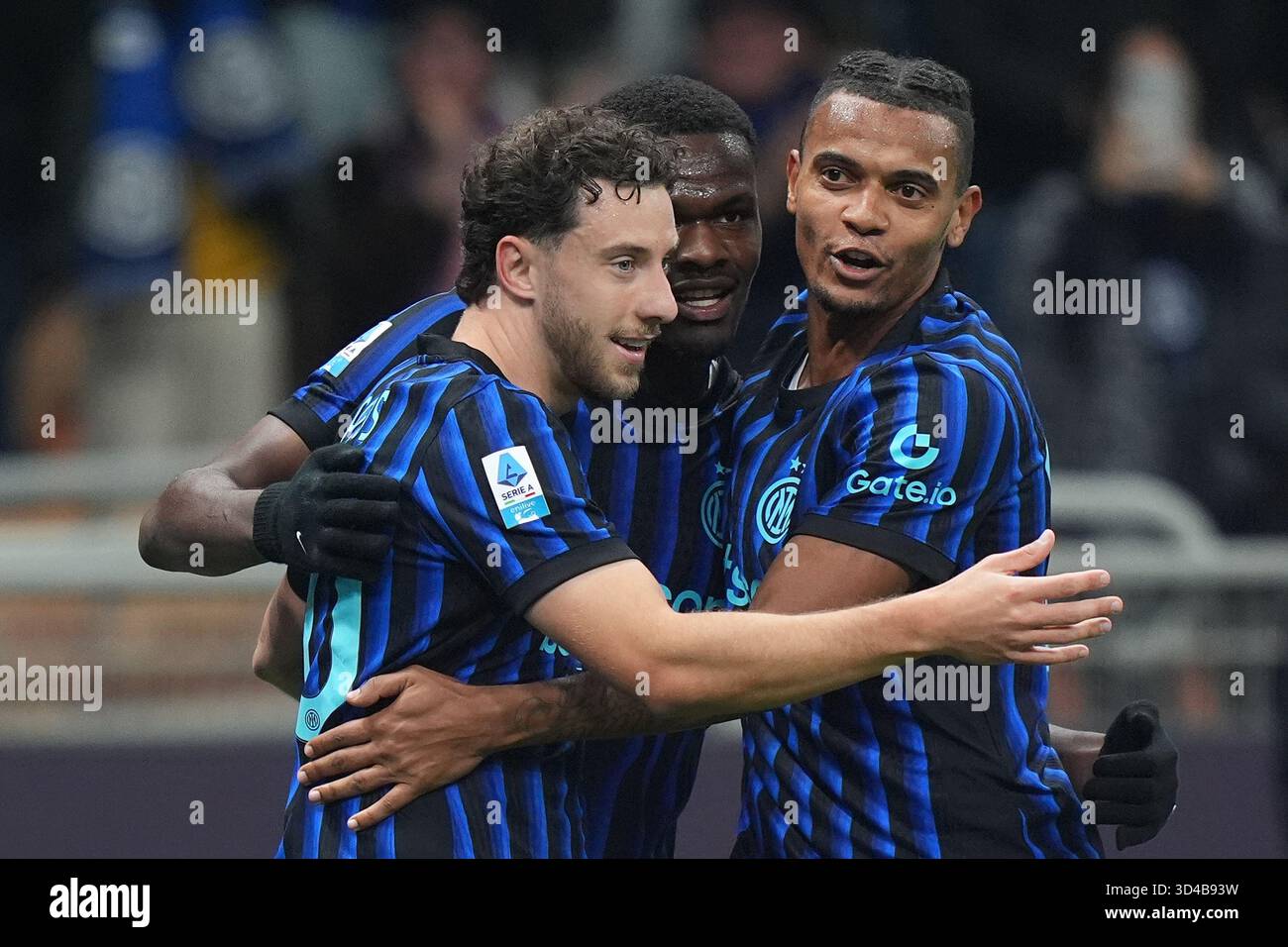 Inter Milan's Ange-Yoan Bonny celebrates after scoring 2-0 during the ...