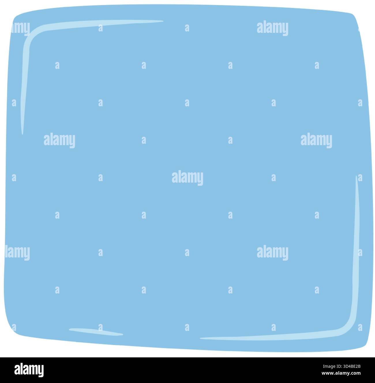 Hand Drawn Blue Fluid Rectangle Shape Stock Vector