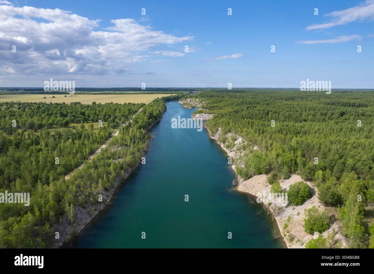 Landscape into rural Estonia Stock Photo