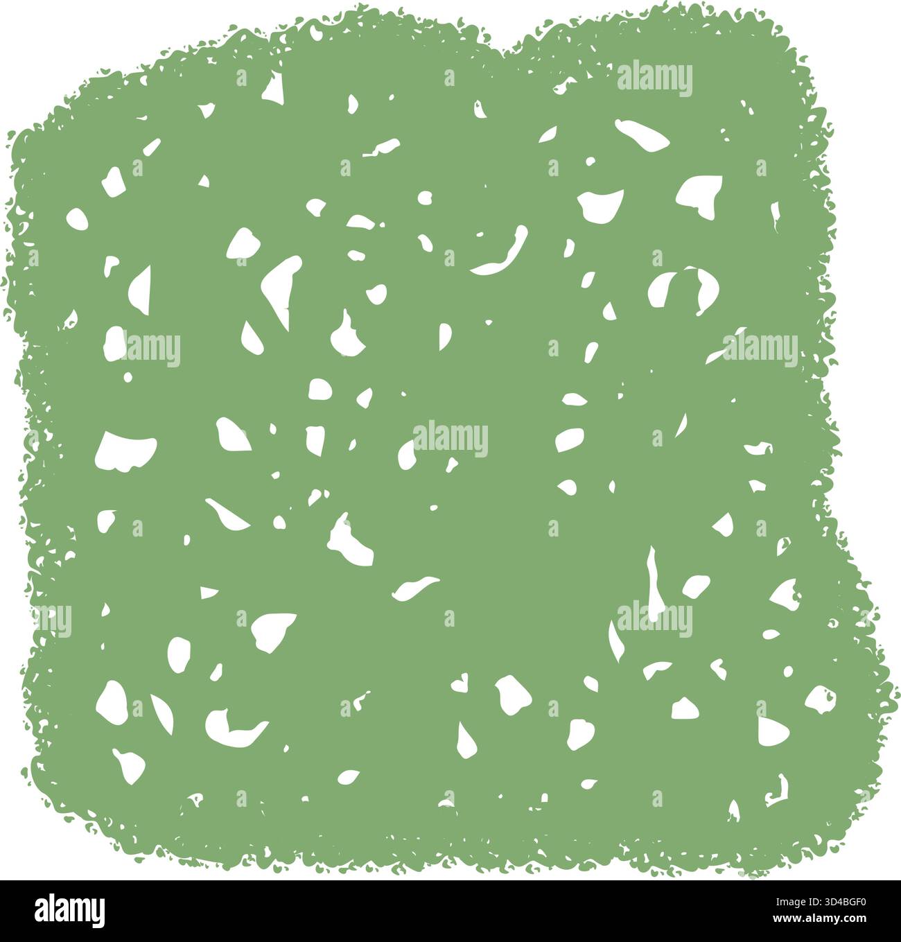 Green Crayon Wavy Square Frame Sketch Stock Vector