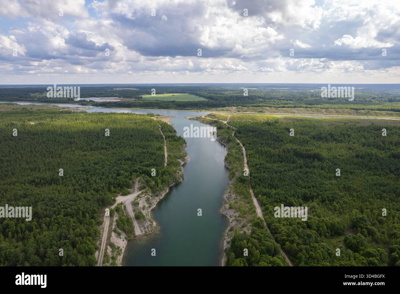 Landscape into rural Estonia Stock Photo