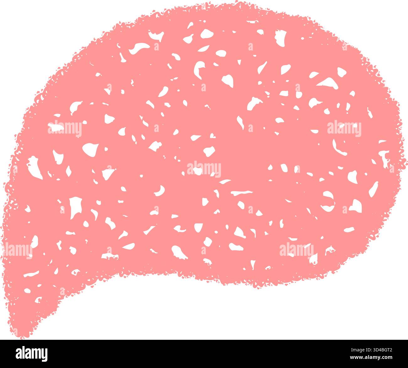 Pink Fluid Chalk Sketch Speech Bubble Stock Vector