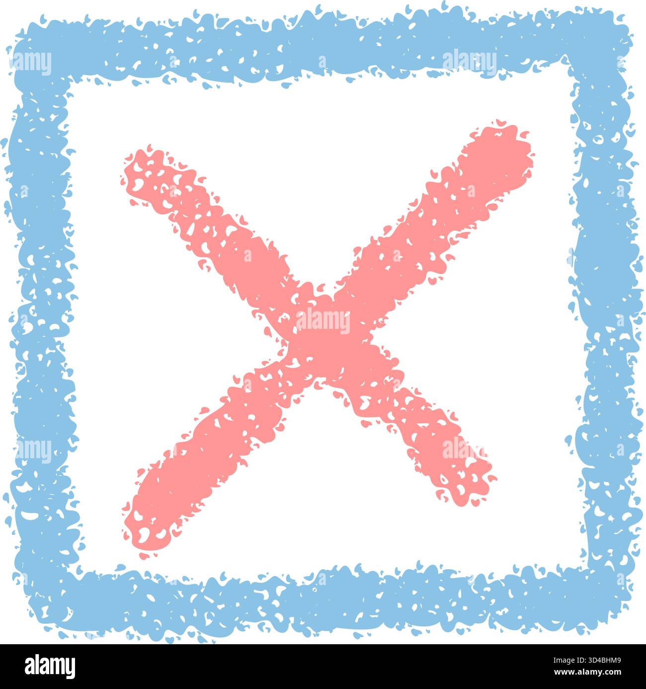Hand Drawn Crayon Check Box Icon Stock Vector