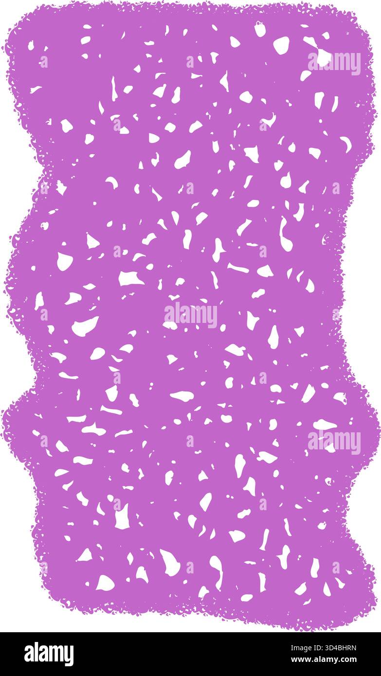 Purple Chalk Sketch Rectangle Squiggle Frame Stock Vector