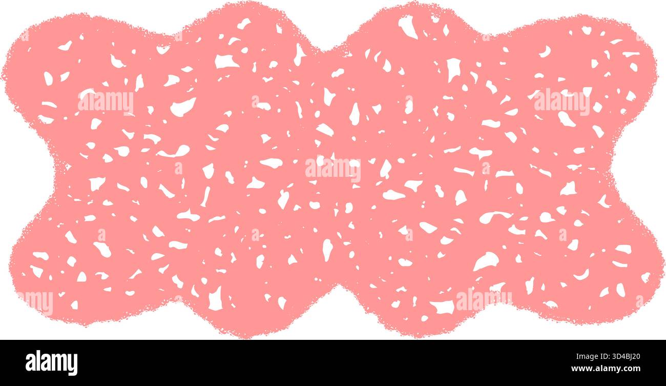 Groovy Crayon Hatched Wavy Rectangle Frame Stock Vector