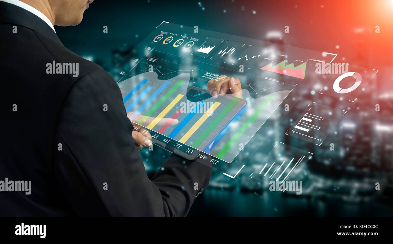 A business data analysis and performance monitoring dashboard. A ...