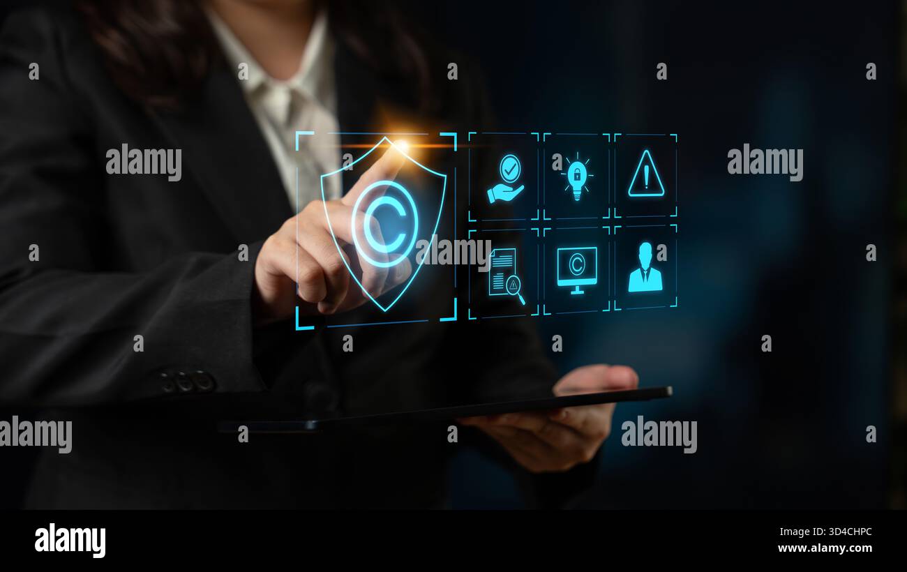 Digital copyright protection system showing secure ownership ...