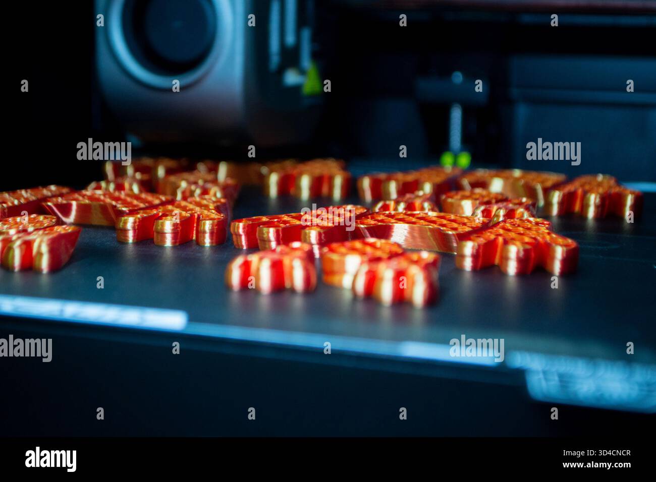 Identify Printer Object 3D printer close up. Working 3D printer in process of printing object ...