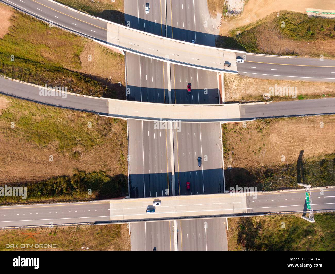 Overhead Intersecting Overpasses on a Major Interstate Highway Stock ...