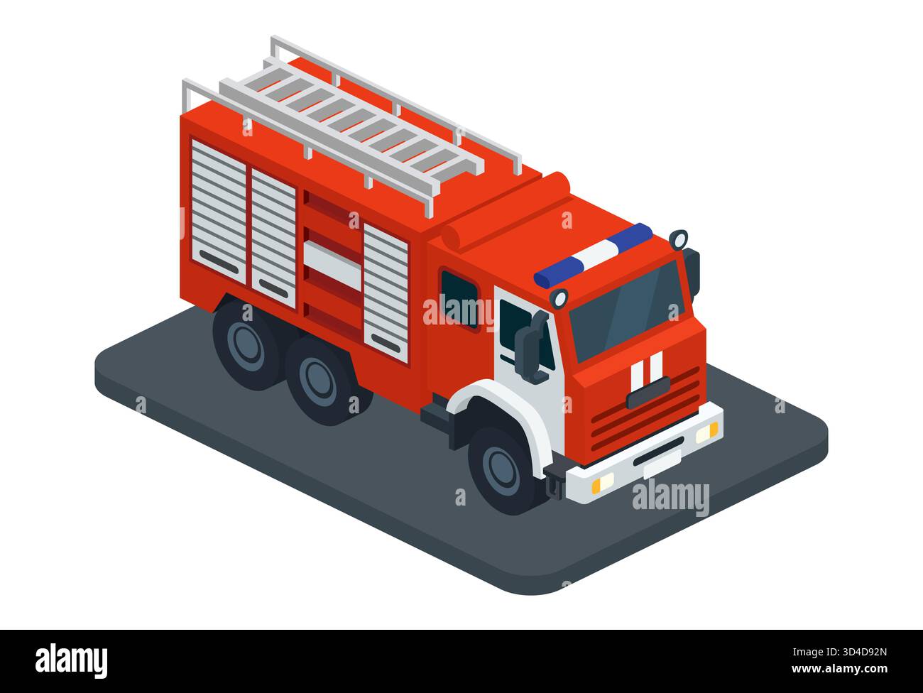 Camion De Pompiers Burago – Échelle Inconnue, Environ 18 Cm – Rouge, Occasion