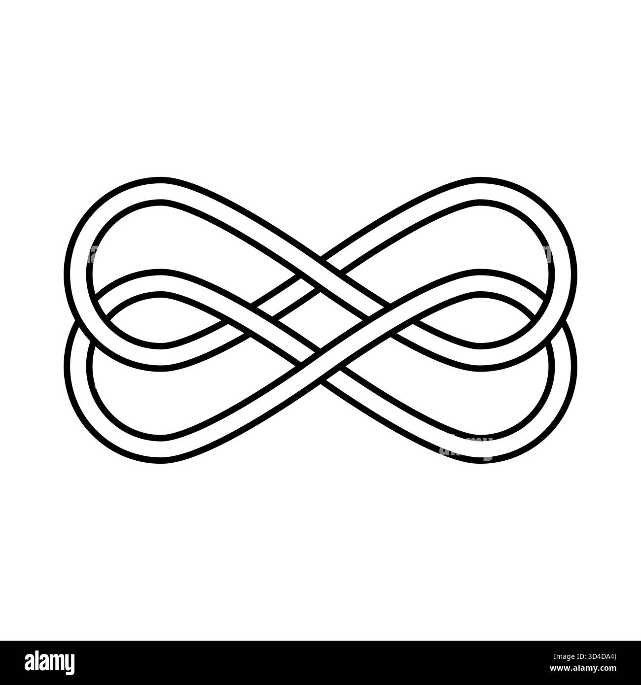 Infinity knot symbol for unity, eternity, Celtic interwoven loop spiritual knot Stock Vector