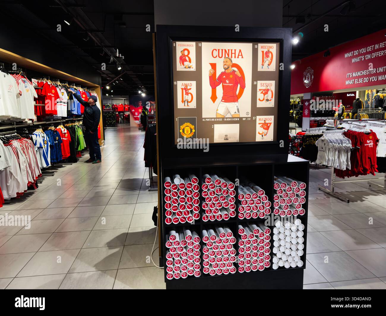 Manchester, UK - September 30, 2025: Indoor scene in Manchester shop ...