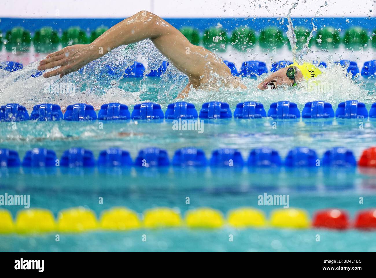 (251110) -- SHENZHEN, Nov. 10, 2025 (Xinhua) -- Sun Yang of Zhejiang ...