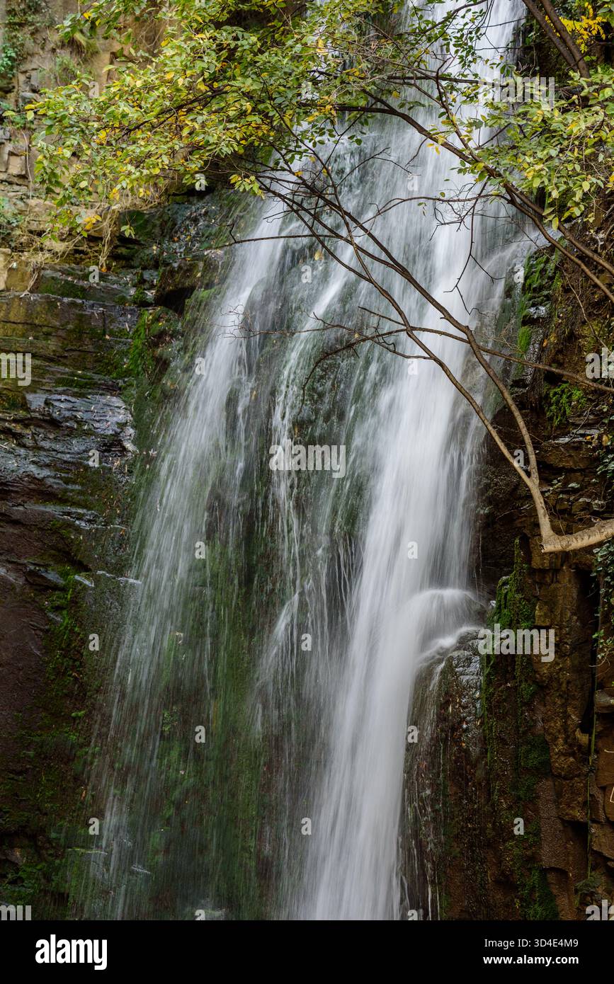 Sololaki Ridge Waterfall in the National Botanical Garden in Sololaki hills in Tbilisi ...