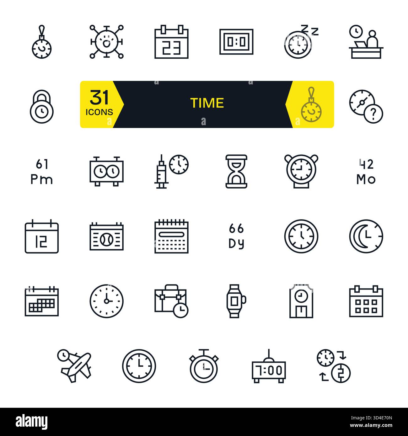 Communicate with precision using 35 Regular Line icons themed around ...