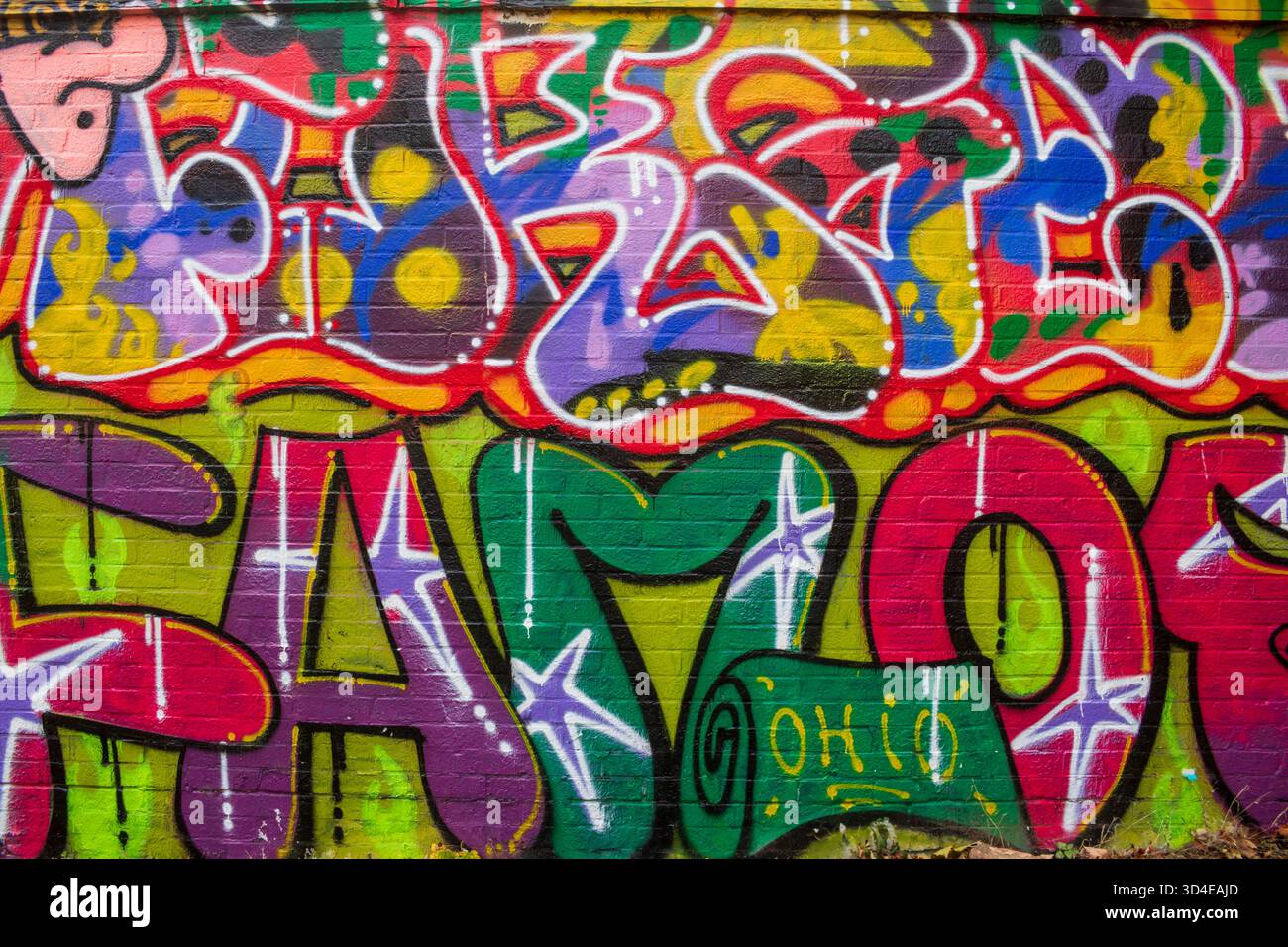 Colourful graffiti in Crystal Palace Park, London Stock Photo - Alamy