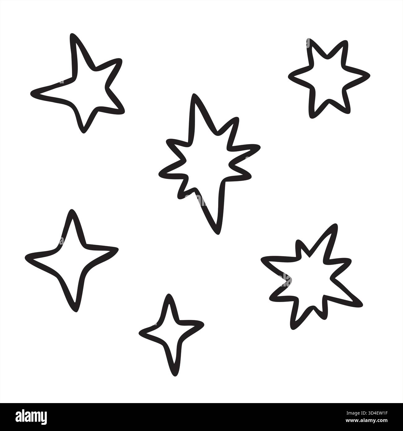 Vector Asymmetrical Rays Non-AI Vector asymmetric stars. Set of stylized asymmetric stars ...