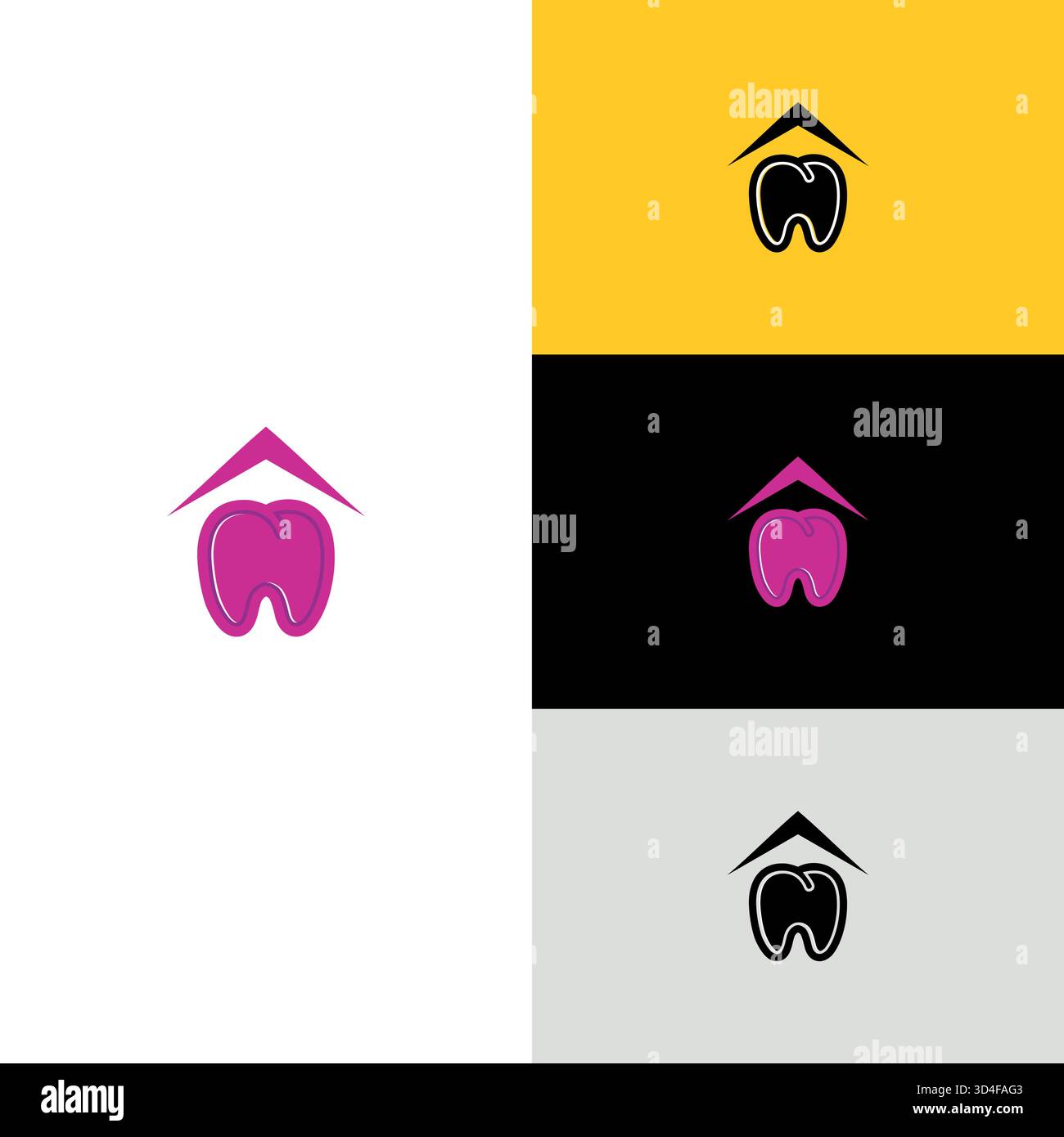 Dental Home Care Logo Concept Stock Vector