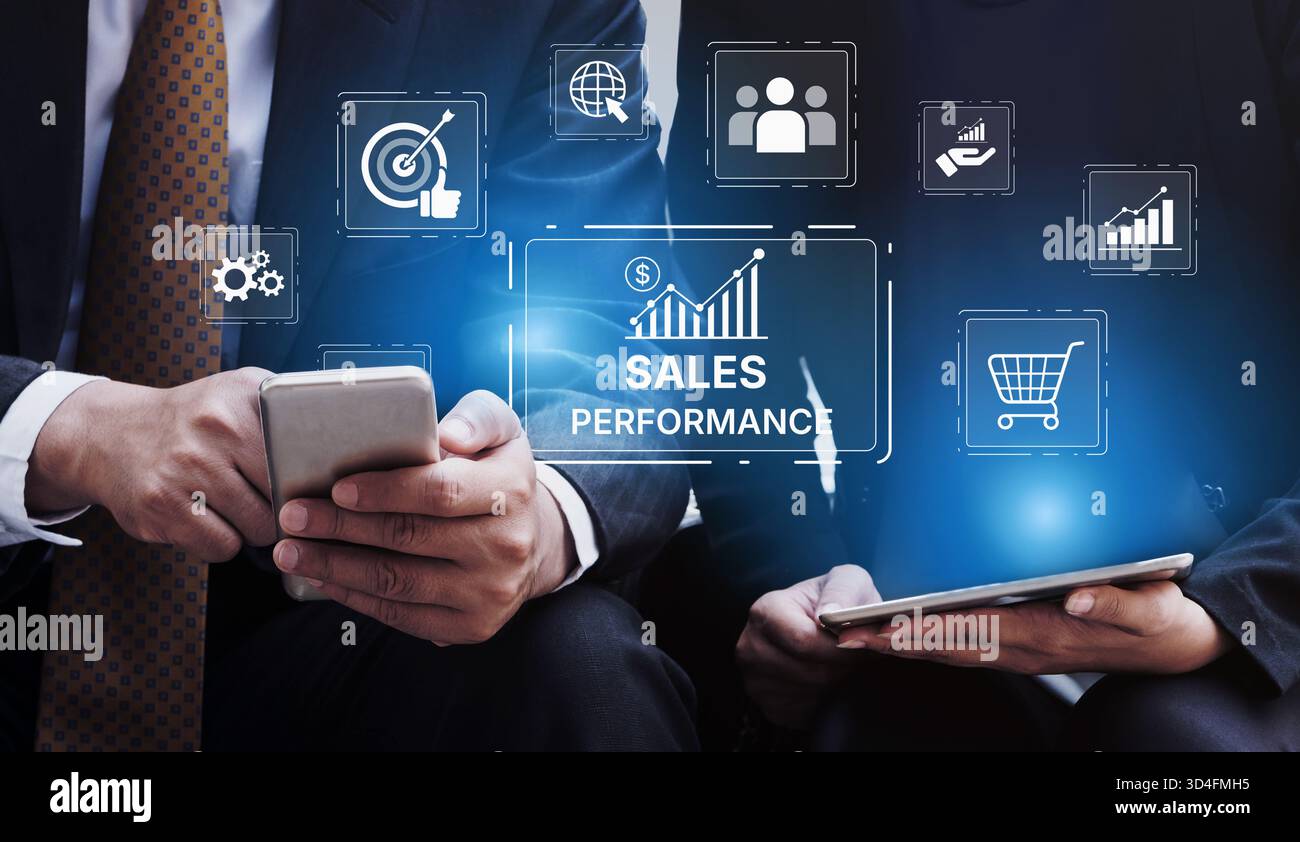 Digital sales performance dashboard showing sales performance metrics ...