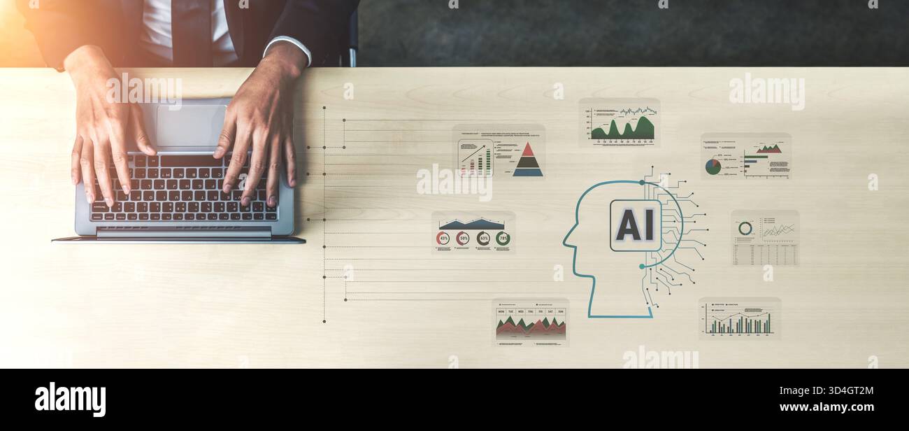 AI powered business intelligence for advanced data analysis. A concept ...