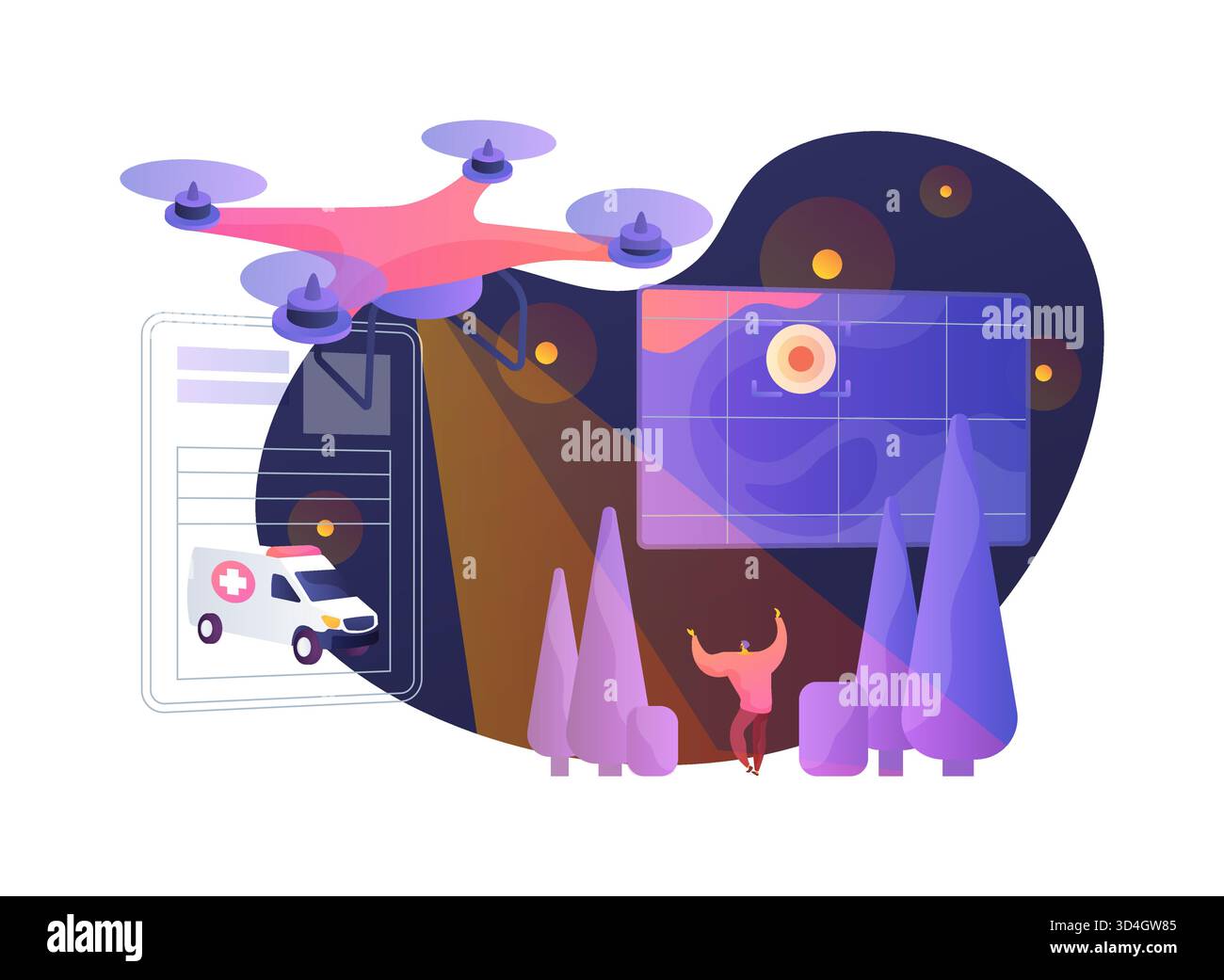 Search and rescue drone Stock Vector Images - Alamy