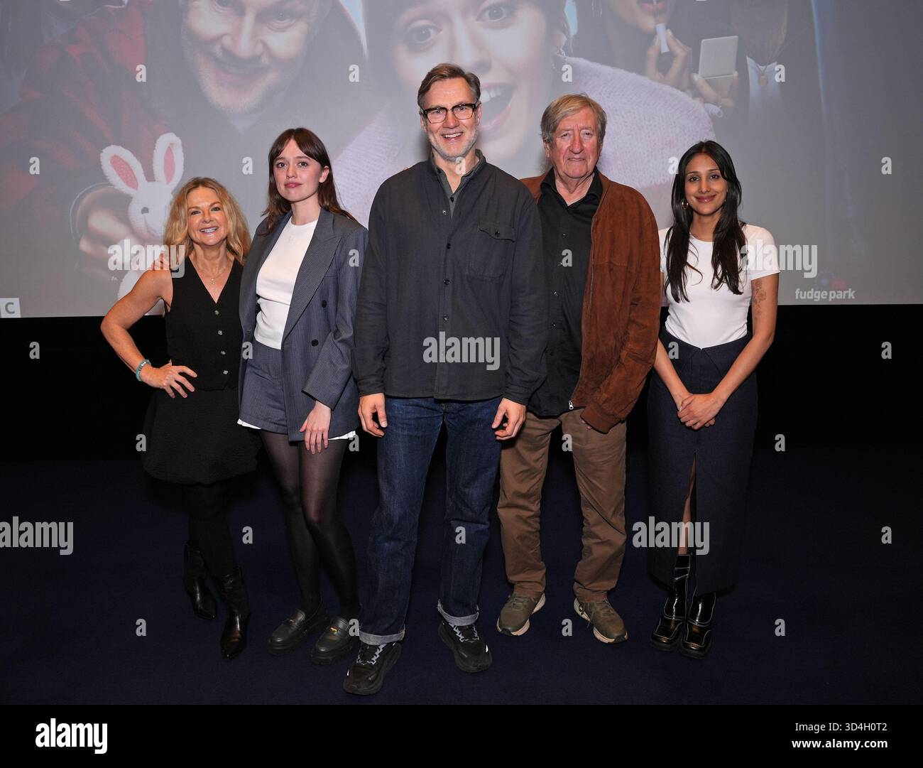 (left to right) Sarah Hadland, Aimee Lou Wood, David Morrissey, Philip ...