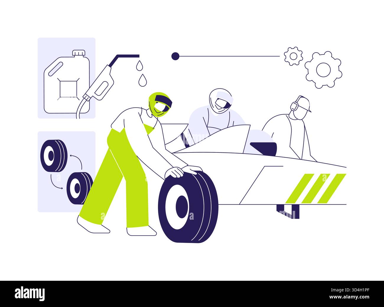 Pit stop abstract concept vector illustration Stock Vector Image & Art ...