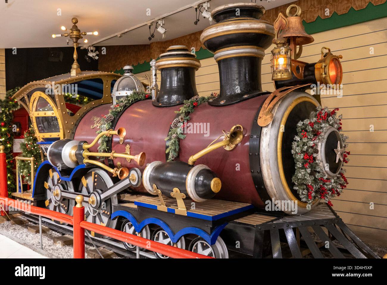 Macy's holiday decorations are always a popular tourist stop in Herald Square, New York City, USA  2025 Stock Photo