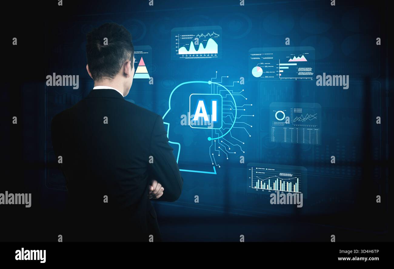 AI powered business intelligence for advanced data analysis. A concept ...