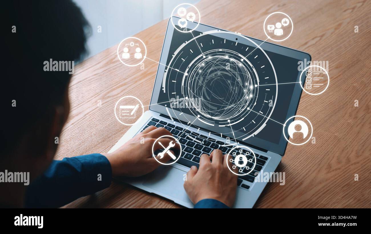 Personalization icons showing customization, user profile and ...