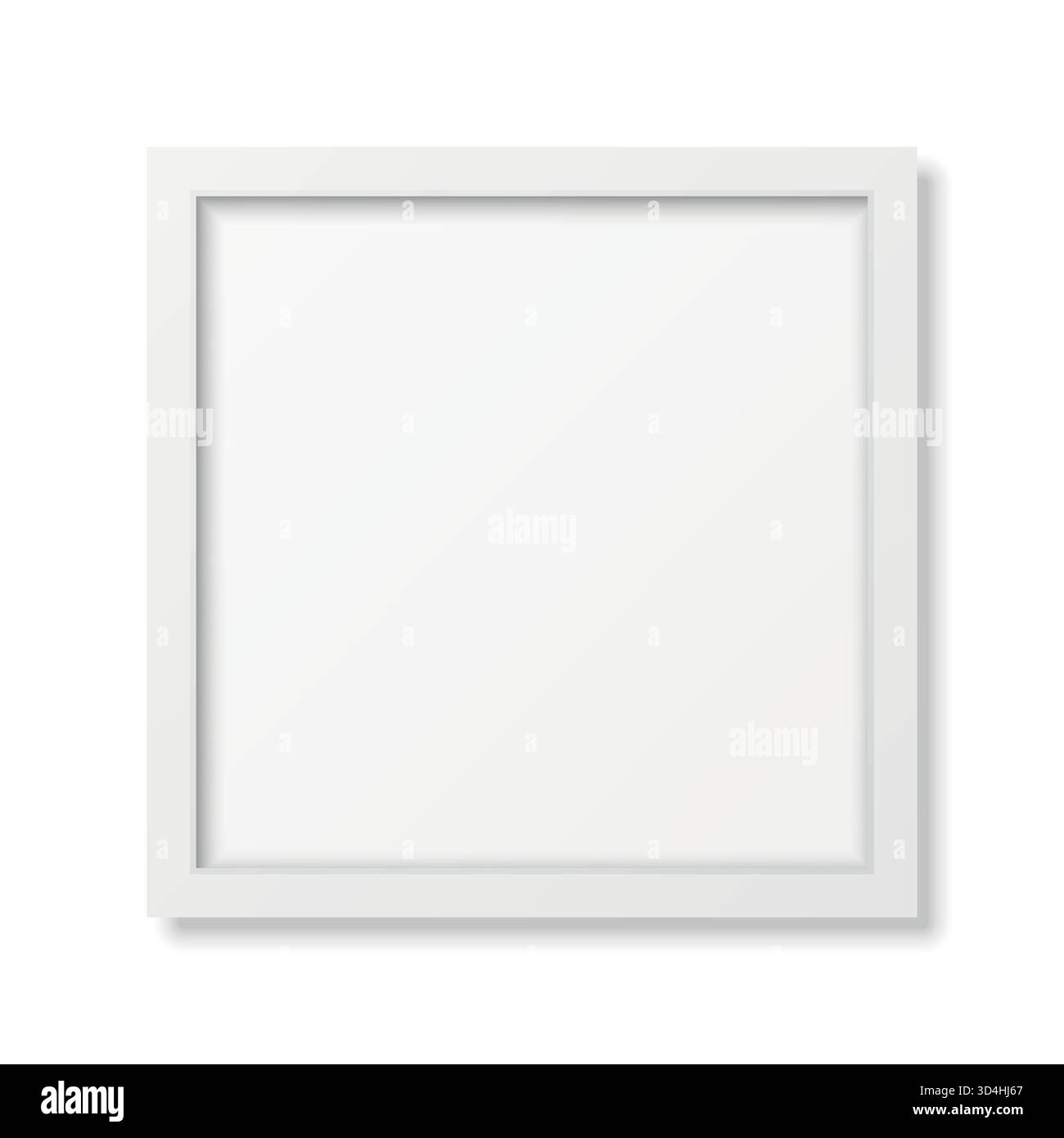 Realistic Square White Picture Frame Vector Illustration. Minimal Photo ...